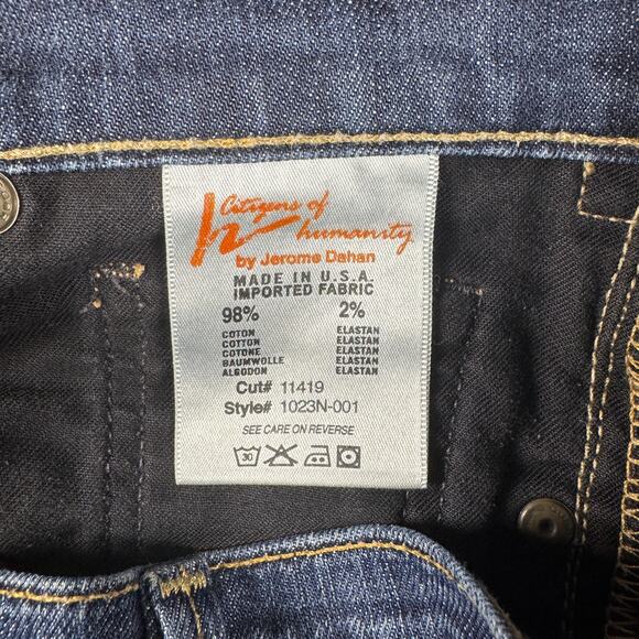 Citizens of Humanity Dita Jeans Womens 27 Petite Bootcut Leg Dark Wash USA - Picture 10 of 15